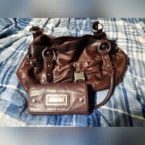 B. Makowsky Chocolate Brown Shoulder Bag